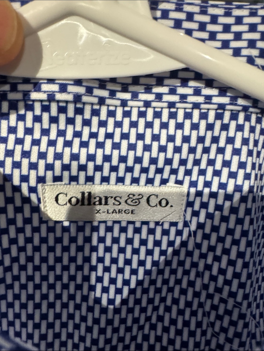 NWT - Collars & Co Vantage Blue Polo XL Dress Collar Shirt - Picture 4 of 6